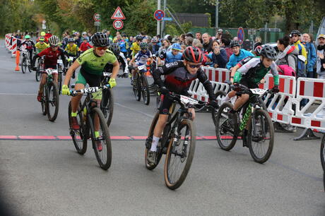 Start von Magnus beim Maintalmarthon, wie immer vorne  mit dabei
