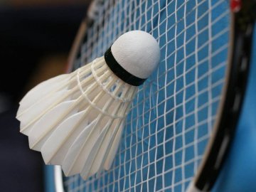 Badminton Schläger und Ball