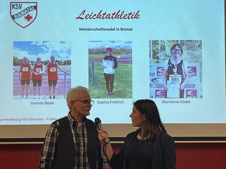 Leichtathlet Gereon Bode und Kira Werner